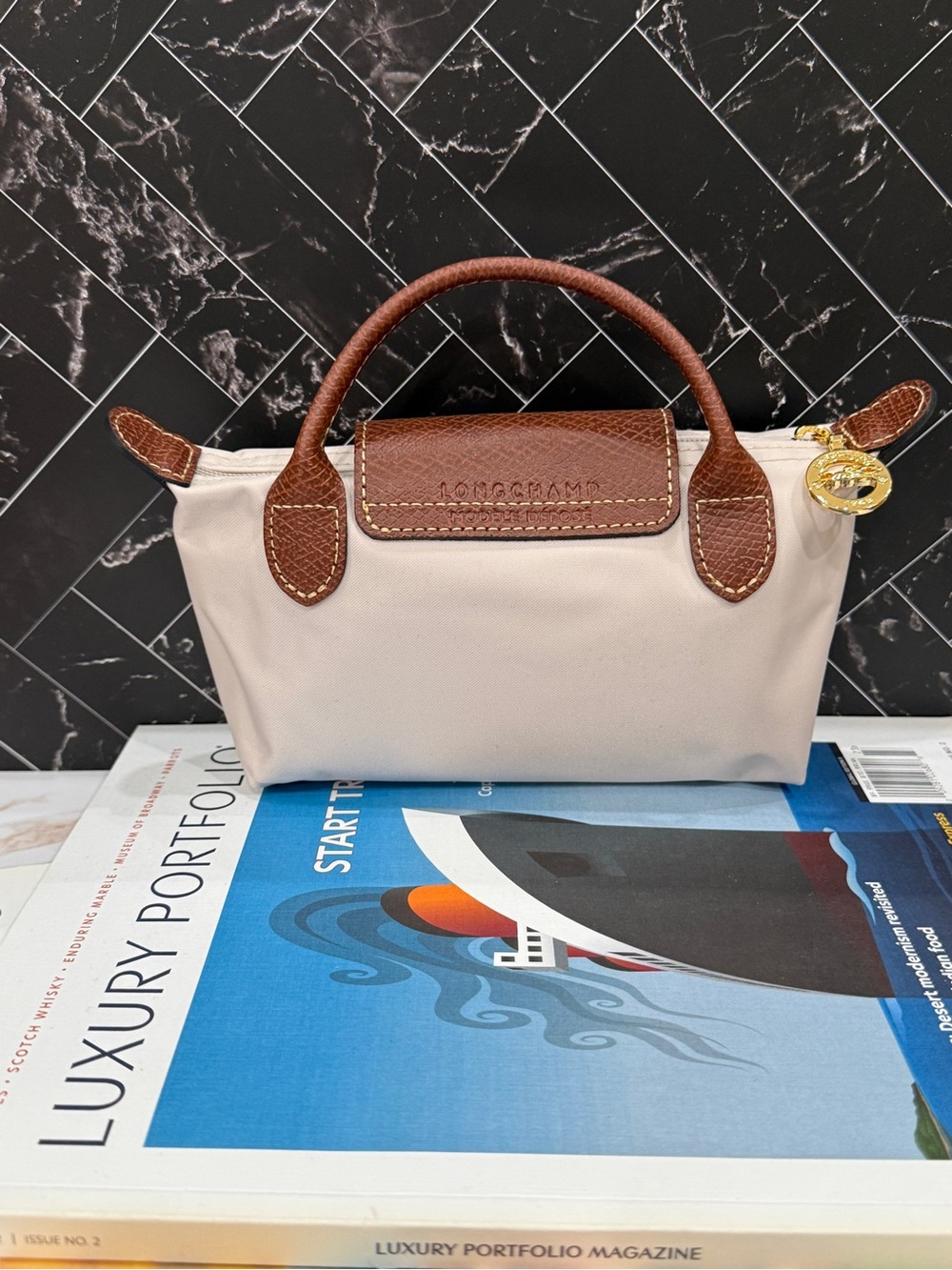 LONGCHAMP LE PLIAGE ORIGINAL POUCH WITH HANDLE - Picture 2 of 3